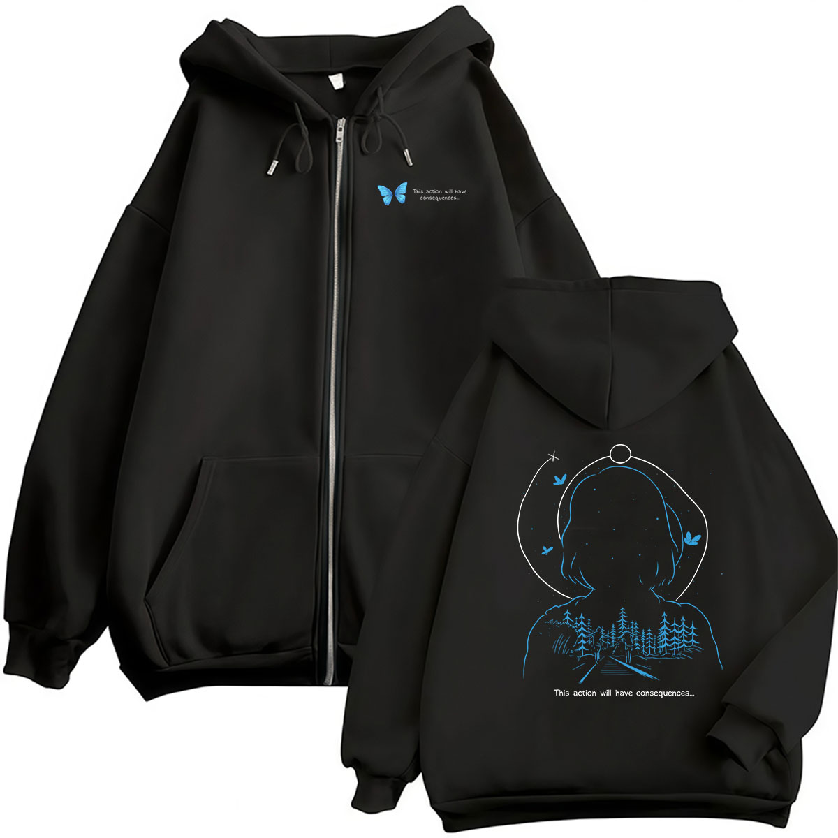 Retro Gaming Aesthetic - Game Life Is Strange Print Zipper