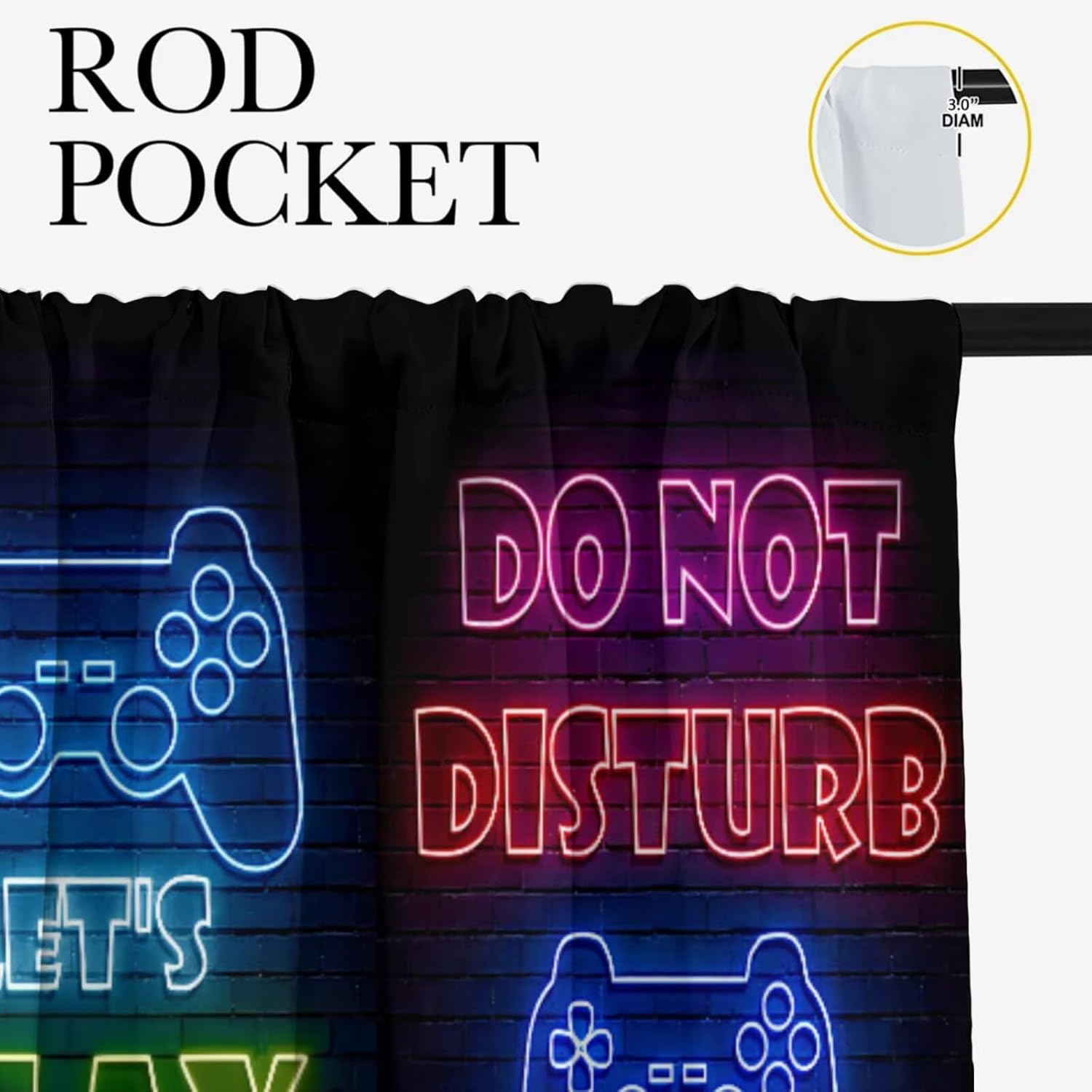 Gaming Gamer Curtain Curtains  - Retro Gaming Cafe ulasan dan harga