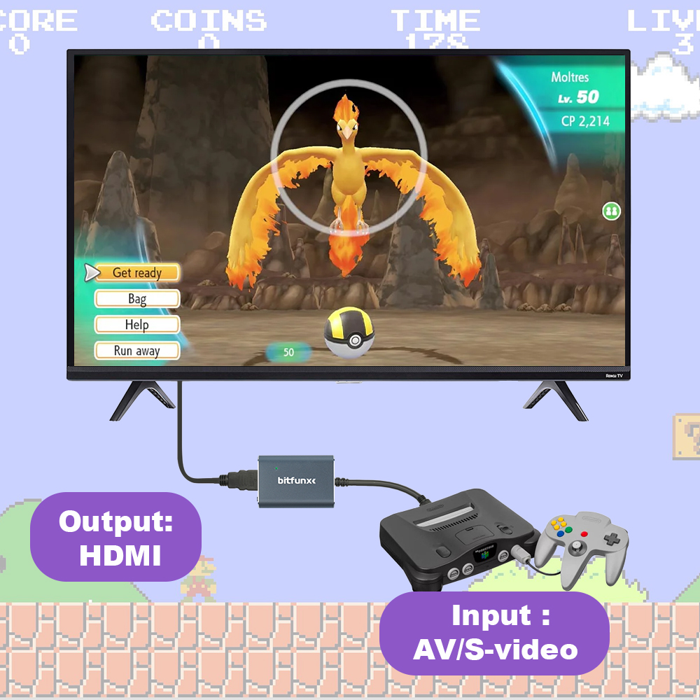 Bitfunx 720P Svideo / AV To HD - Retro Gaming Aesthetic ulasan dan harga