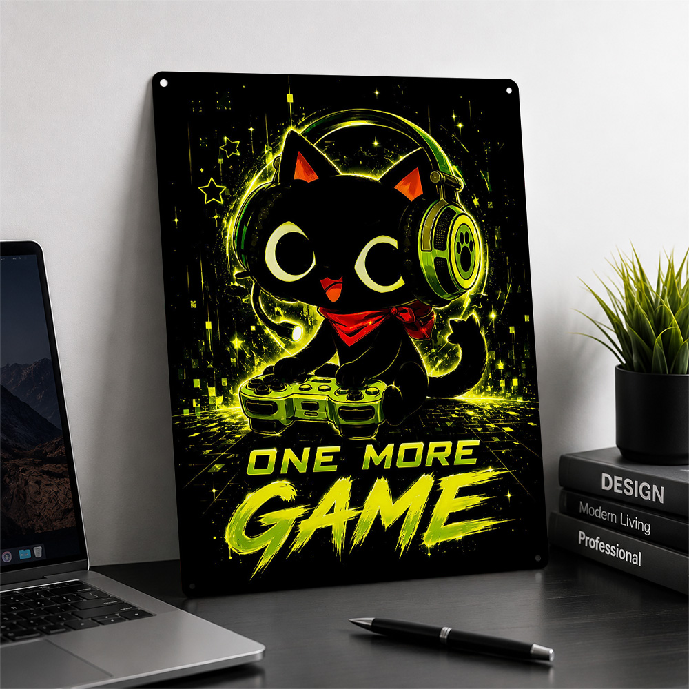 Cute Gaming Cat One More Game  - Retro Gaming Cafe ulasan dan harga