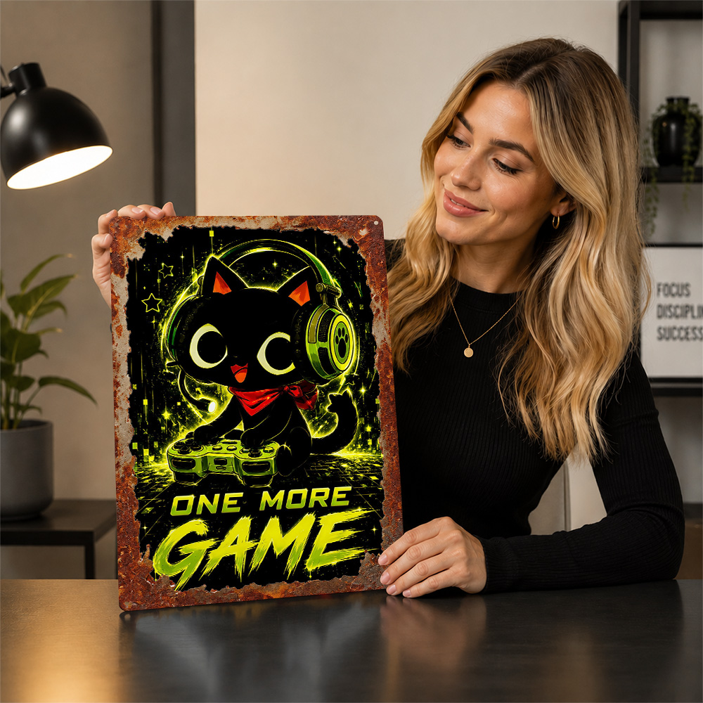 Cute Gaming Cat One More Game  - Retro Gaming Cafe ulasan dan harga