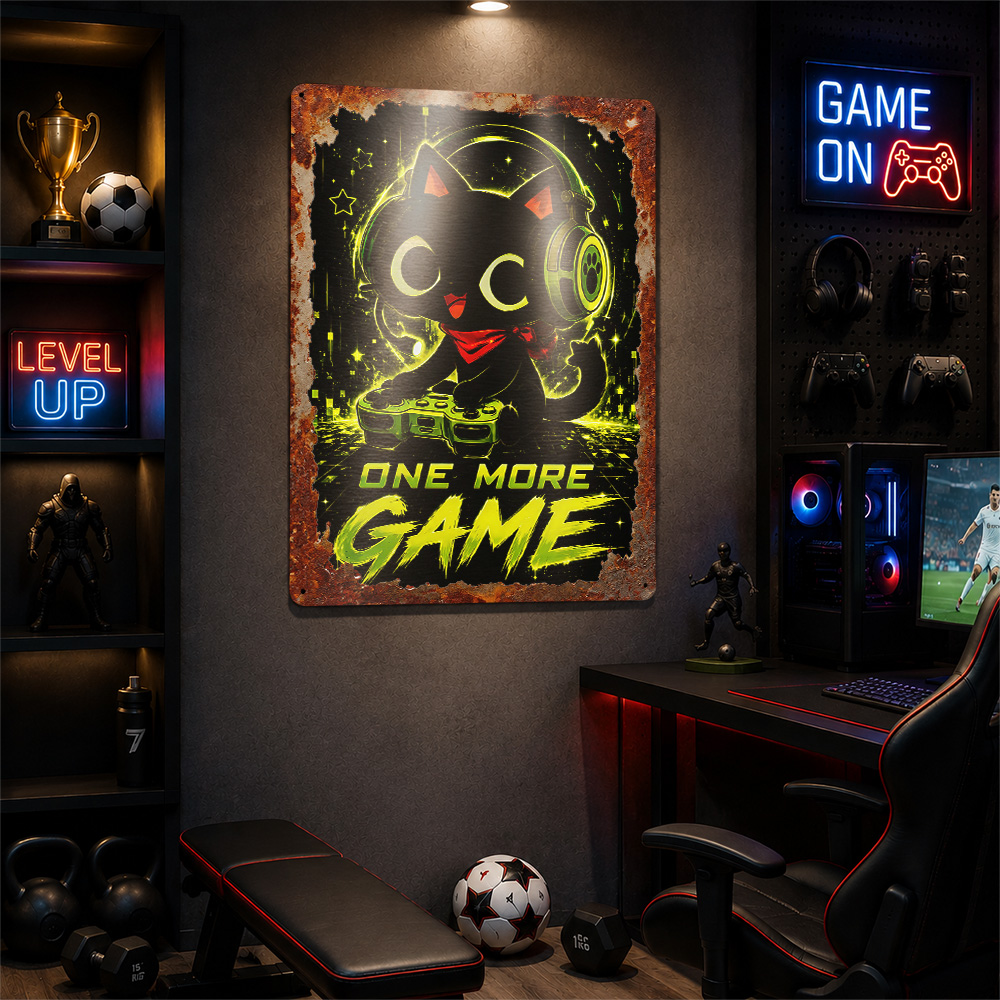 Cute Gaming Cat One More Game  - Retro Gaming Cafe ulasan dan harga