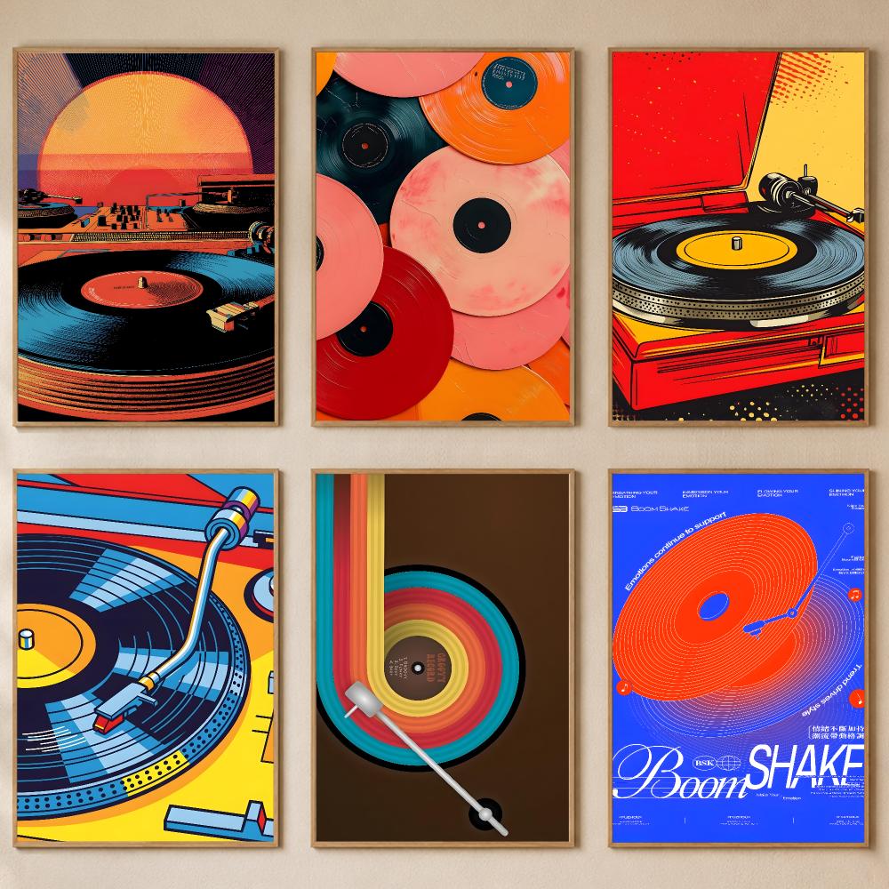 Retro Colorful Record Player P - Retro Gaming Cafe ulasan dan harga