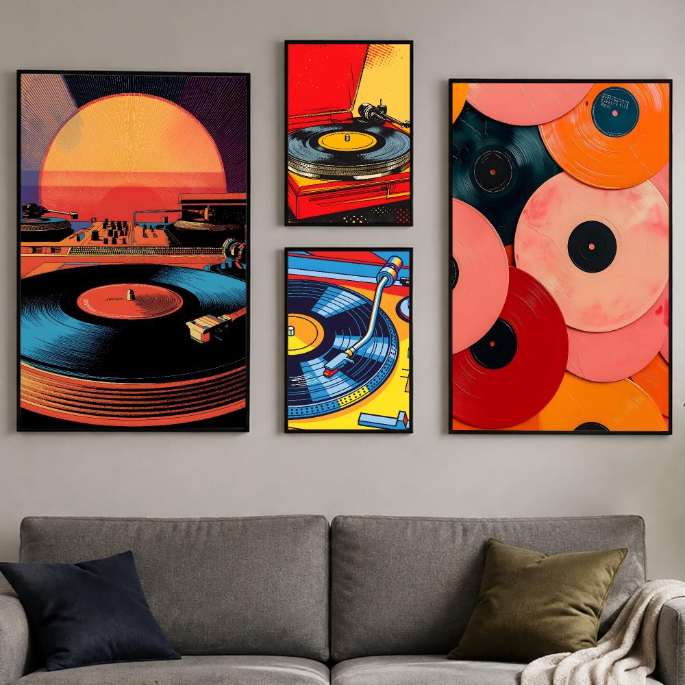 Retro Colorful Record Player P - Retro Gaming Cafe ulasan dan harga