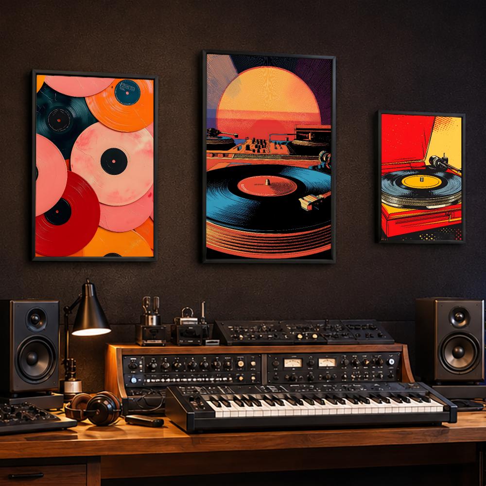 Retro Colorful Record Player P - Retro Gaming Cafe ulasan dan harga
