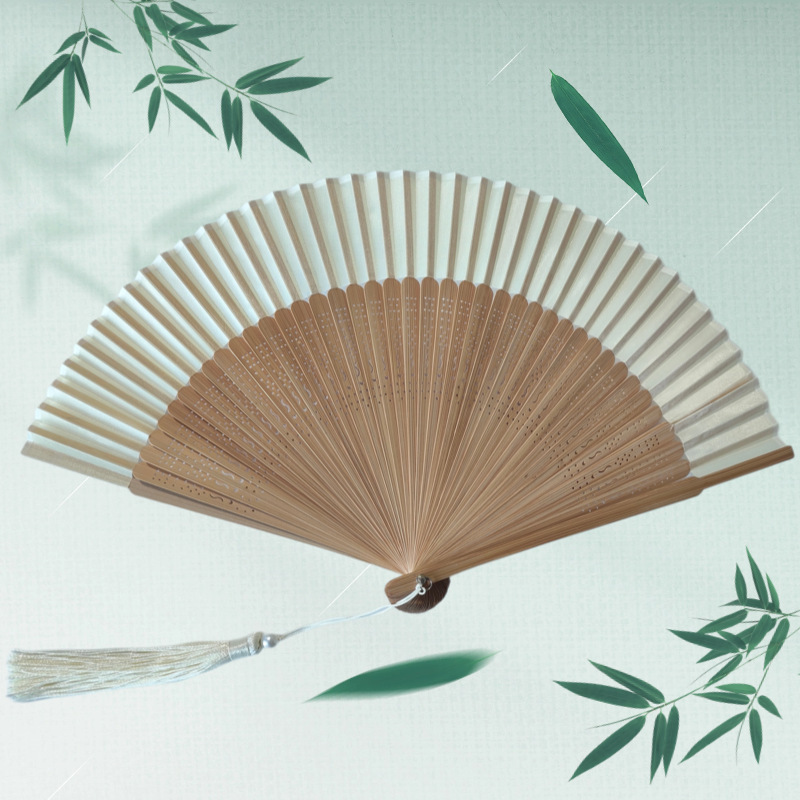 1pc Retro Bamboo Folding Fan,  - Console Retro Gaming Portable ulasan dan harga