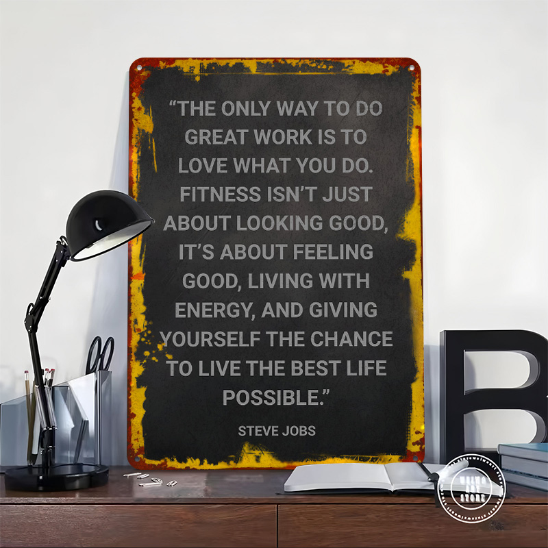 Steve Jobs Fitness Quote Metal - Retro Gaming Jobs ulasan dan harga