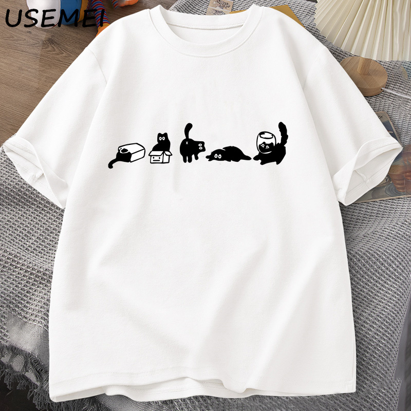 Five Mood Cats T-Shirts Oversi - Retro Gaming Shirt ulasan dan harga