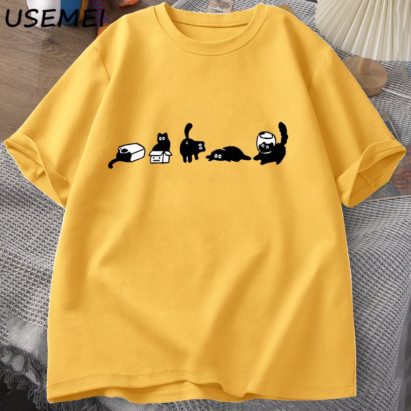 Five Mood Cats T-Shirts Oversi - Retro Gaming Shirt ulasan dan harga