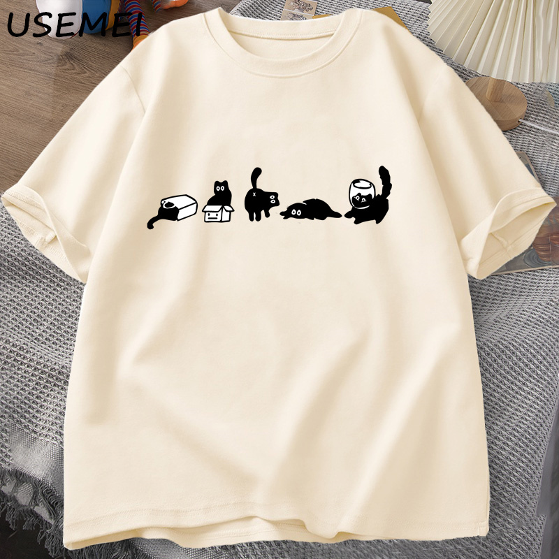 Five Mood Cats T-Shirts Oversi - Retro Gaming Shirt ulasan dan harga
