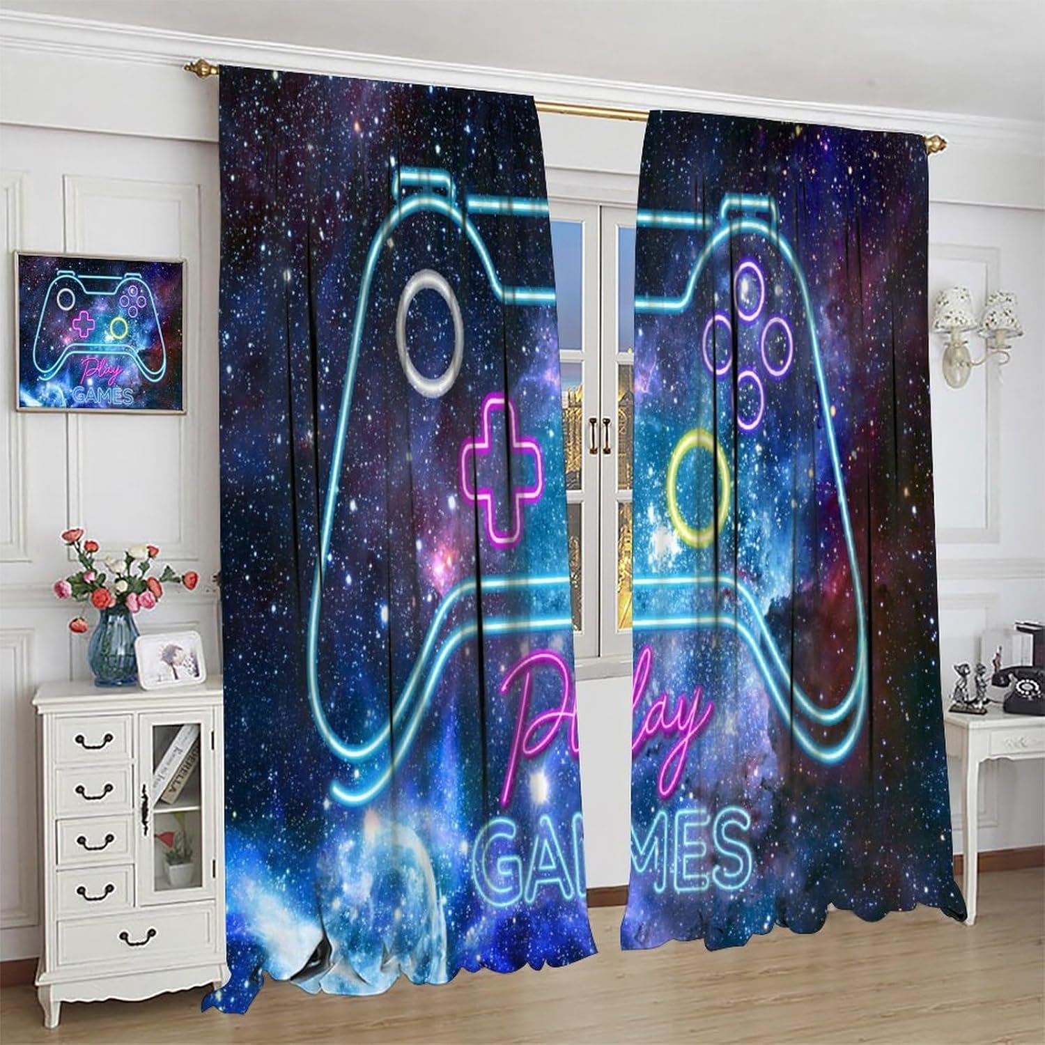 Gaming Blackout Curtains Retro - Retro Gaming Cafe ulasan dan harga