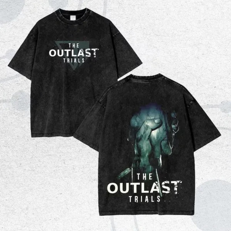 The Outlast Trials Game T-shir - Retro Gaming Aesthetic ulasan dan harga