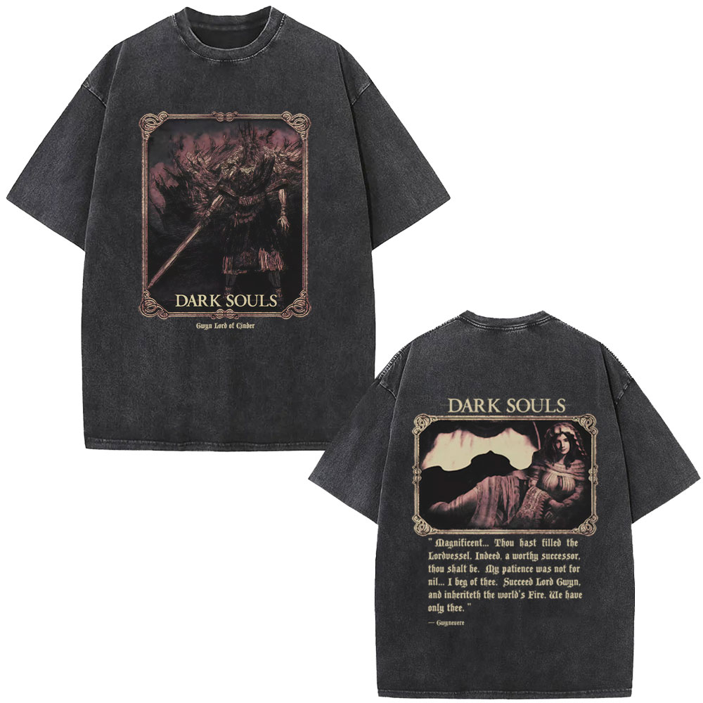 Washed Vintage Game Dark Souls - Retro Gaming Aesthetic ulasan dan harga