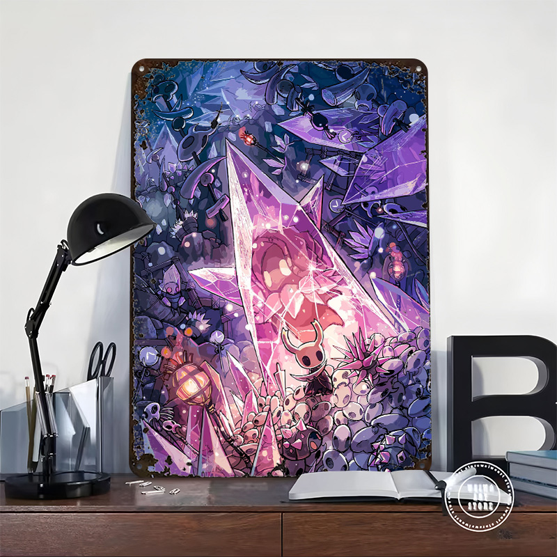 Hollow Knight Game Tinplate Po - Retro Knight Gaming ulasan dan harga