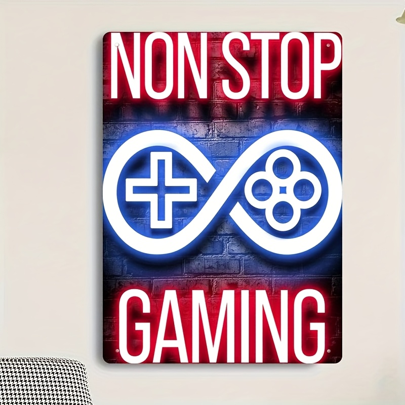 Retro Metal Tinplate Wall Art  - Retro Gaming Cafe ulasan dan harga