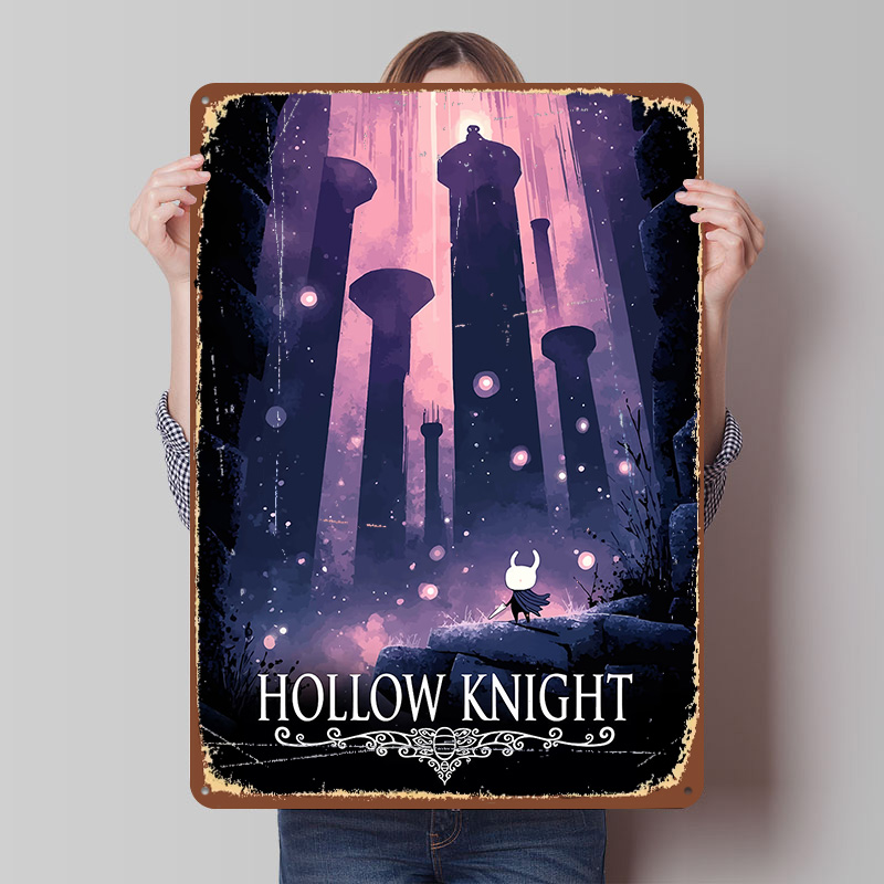 Hollow Knight Game Printed Pos - Retro Knight Gaming ulasan dan harga