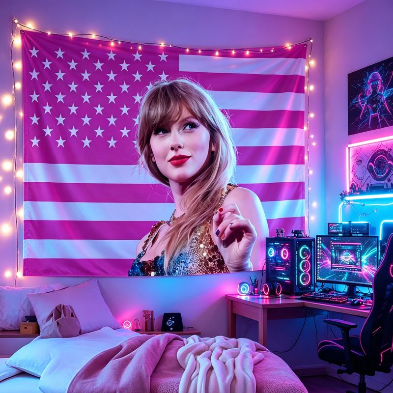 VIKAMA American Flag Female Si - Retro Gaming Aesthetic ulasan dan harga
