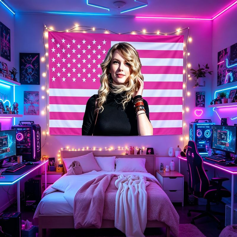 VIKAMA American Flag Female Si - Retro Gaming Aesthetic ulasan dan harga