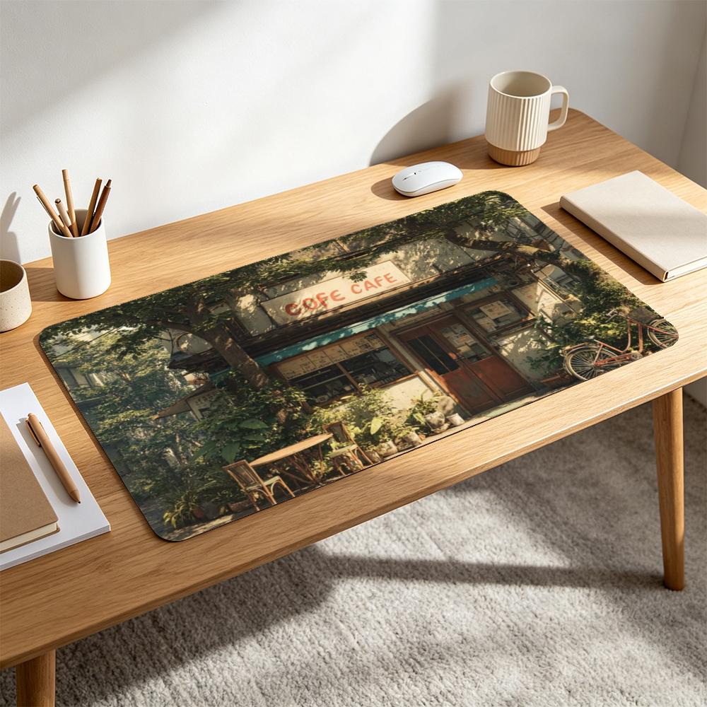 Vintage Cozy Cafe Large Desk M - Retro Gaming Cafe ulasan dan harga