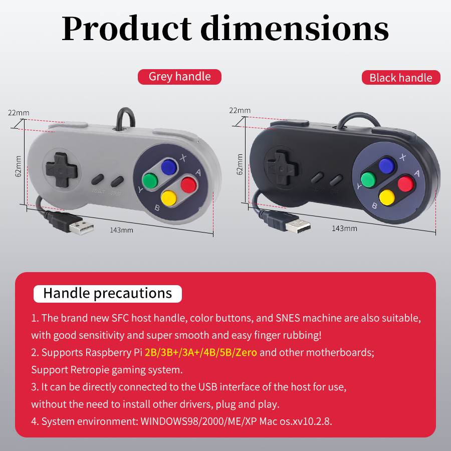 USB Retro Gamepad for PC NESPi - Raspberry Pi Retropie ulasan dan harga