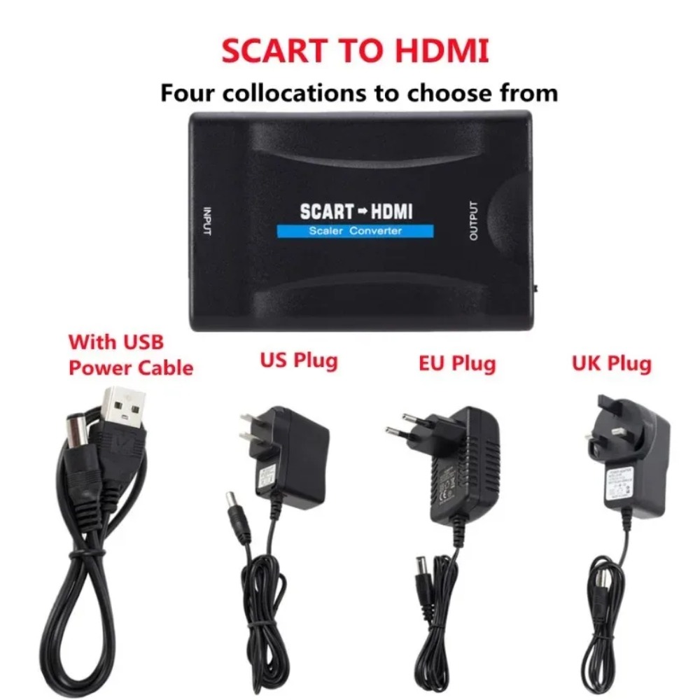 BGGQGG 1080P SCART To HDMI-com - Scart To Hdmi ulasan dan harga
