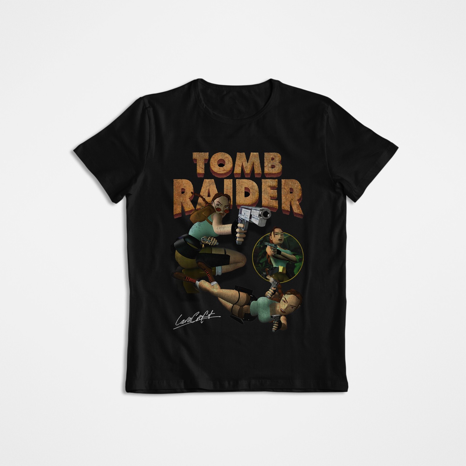 Tomb Raider, Lara Croft, Graph - Retro Gaming Shirt ulasan dan harga