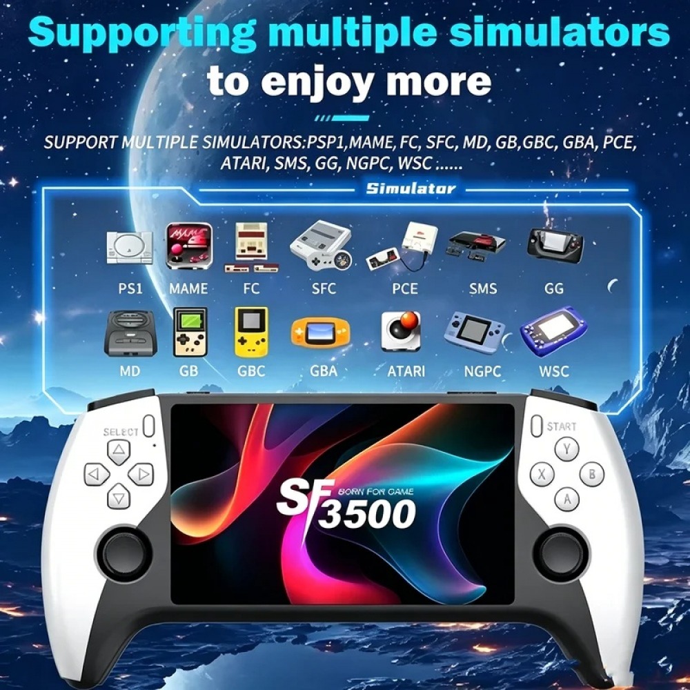 SF3500 5 inch Handheld Game Co - Console Retro Gaming Portable ulasan dan harga