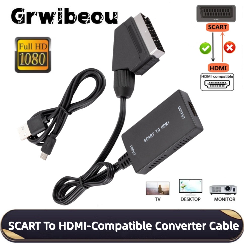 HD1080P SCART To HDMI-Compatib - Scart To Hdmi ulasan dan harga